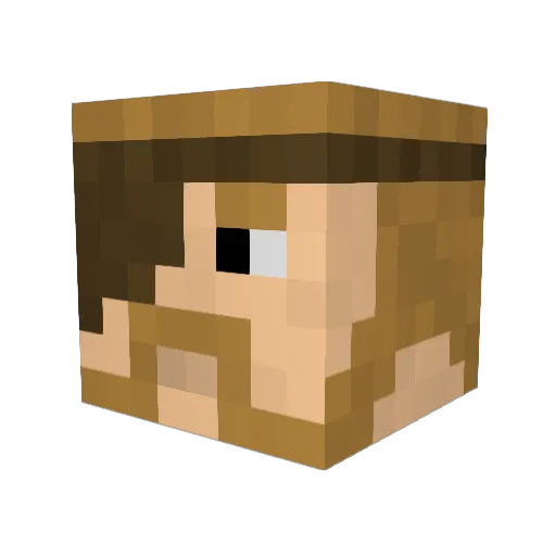 WotanMan Minecraft avatar head, 3D render