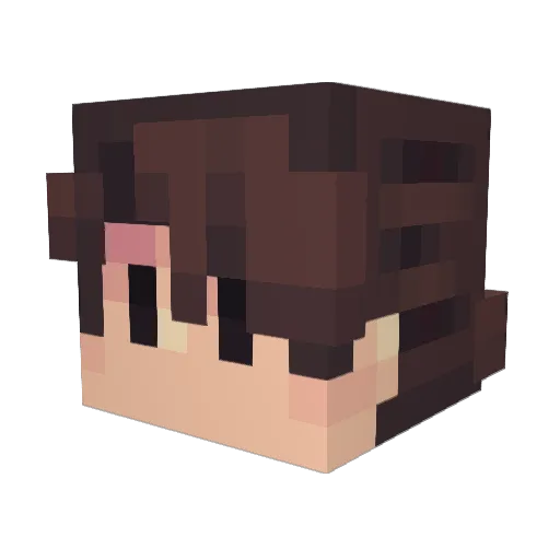 WotzRig Minecraft avatar head, 3D render