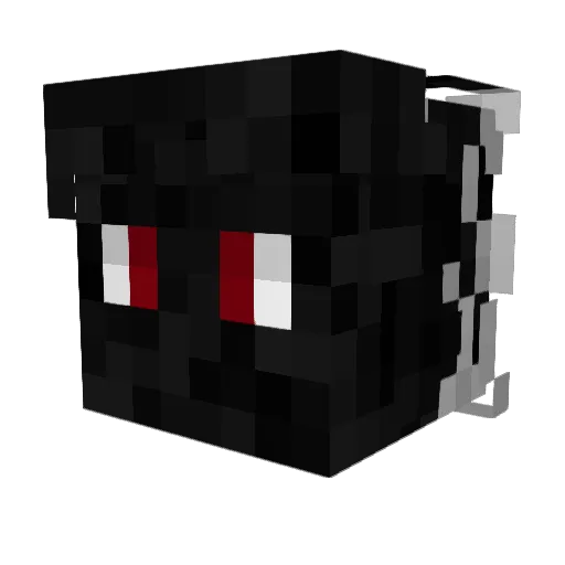 Woufel Minecraft avatar head, 3D render