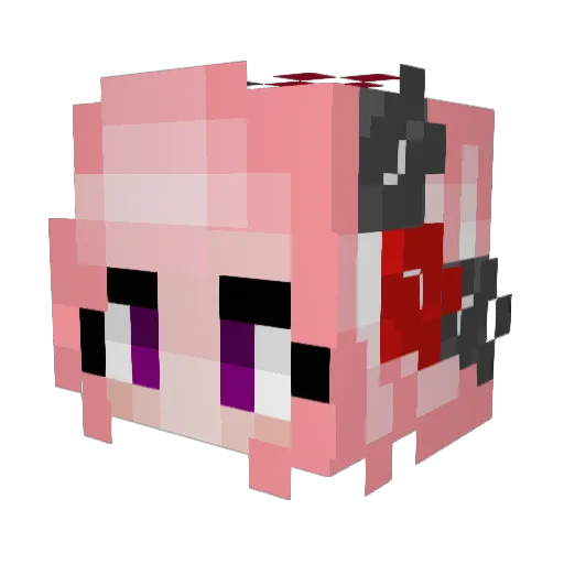 WoundedAngel_ Minecraft avatar head, 3D render