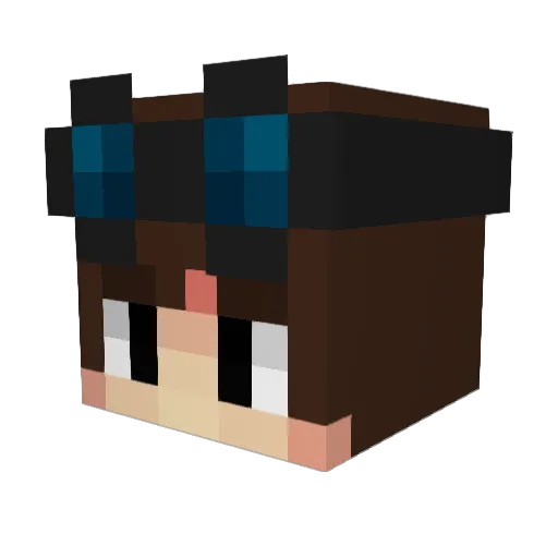 Wourez Minecraft avatar head, 3D render