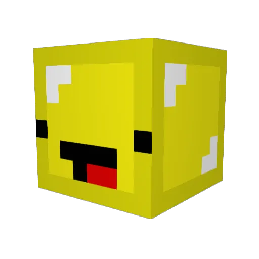 WoutM19 Minecraft avatar head, 3D render