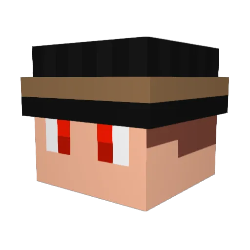 Wouteer_001 Minecraft avatar head, 3D render