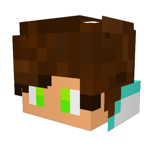 Woutermen Minecraft avatar head, 3D render