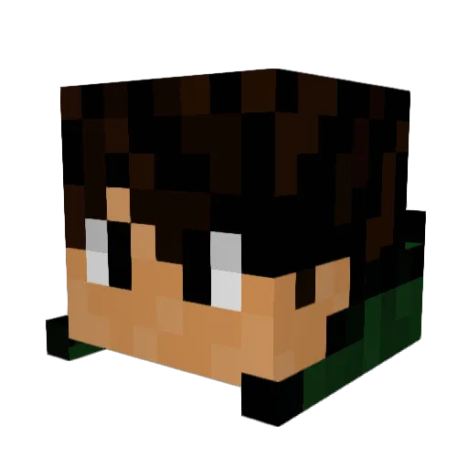 Wow046 Minecraft avatar head, 3D render
