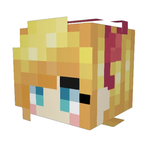 WowImaGirl Minecraft avatar head, 3D render
