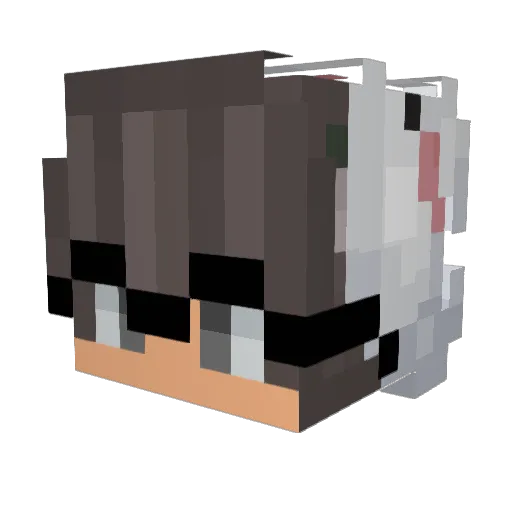 WowItsCow Minecraft avatar head, 3D render
