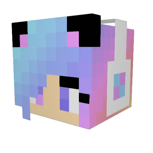 Woweih Minecraft avatar head, 3D render