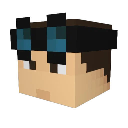 Wowie7450 Minecraft avatar head, 3D render