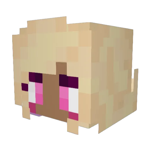 Woxie Minecraft avatar head, 3D render
