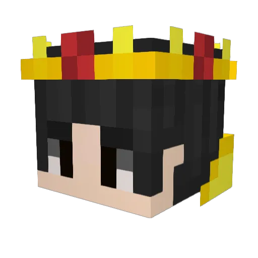 WoxiiPL Minecraft avatar head, 3D render