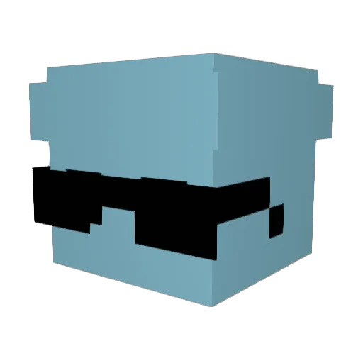 Woxil Minecraft avatar head, 3D render