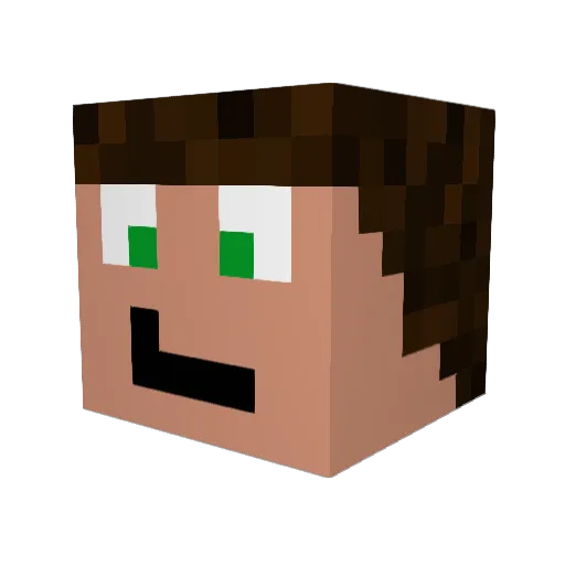 Woxxell Minecraft avatar head, 3D render