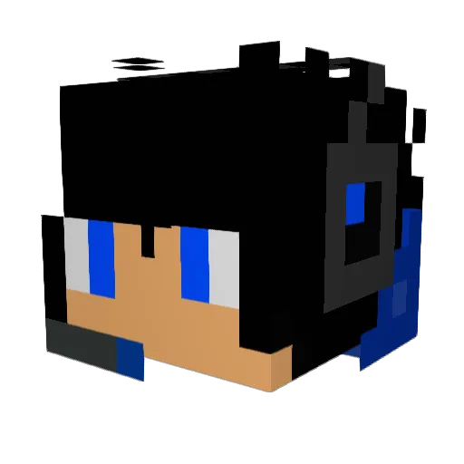 Woziiss Minecraft avatar head, 3D render