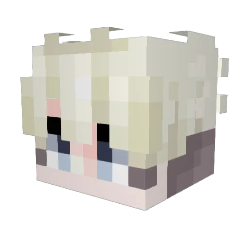 Wozwold Minecraft avatar head, 3D render