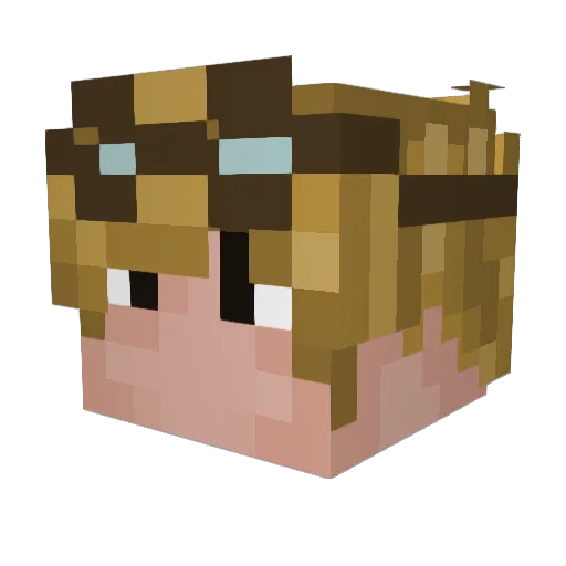 Wozzen196 Minecraft avatar head, 3D render