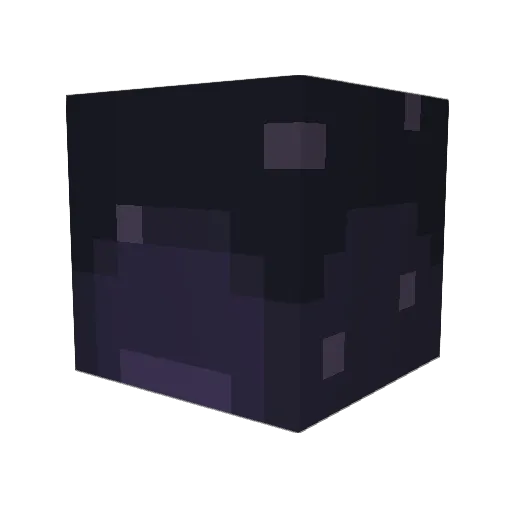 Wptched Minecraft avatar head, 3D render