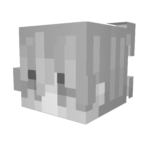 WqLLDimss Minecraft avatar head, 3D render