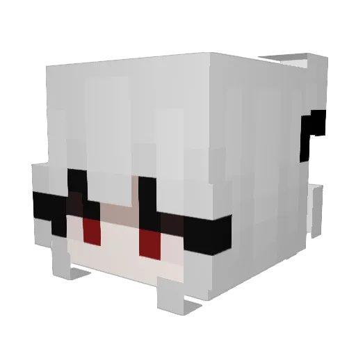 WqmevxS Minecraft avatar head, 3D render