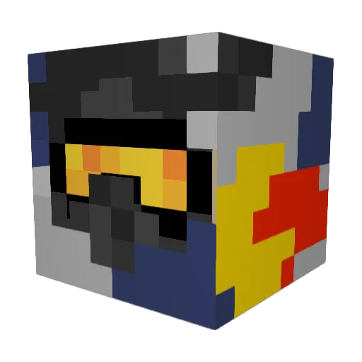 WrBS Minecraft avatar head, 3D render