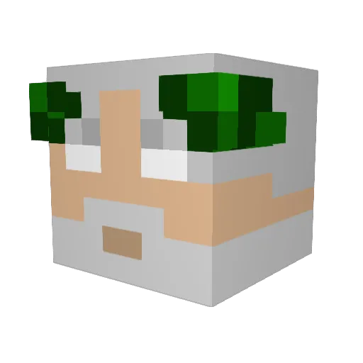 Wrable Minecraft avatar head, 3D render