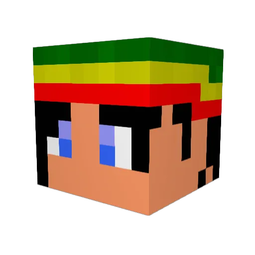 Wraiith Minecraft avatar head, 3D render