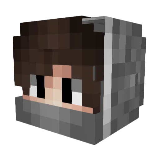 Wraith57 Minecraft avatar head, 3D render