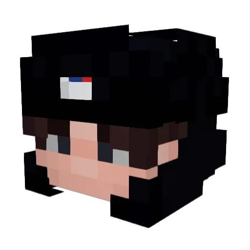 Wraith609 Minecraft avatar head, 3D render