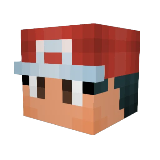 Wraith666666 Minecraft avatar head, 3D render