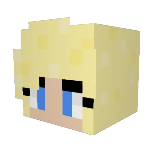 WraithWolfe Minecraft avatar head, 3D render