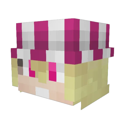 Wraithvyn Minecraft avatar head, 3D render
