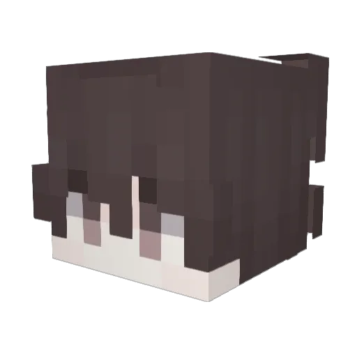 Wraixo Minecraft avatar head, 3D render