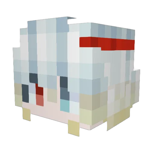 WrankleAruY Minecraft avatar head, 3D render