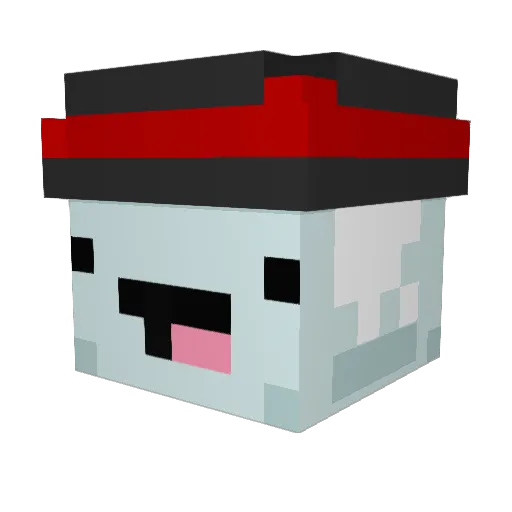 Wrathed Minecraft avatar head, 3D render