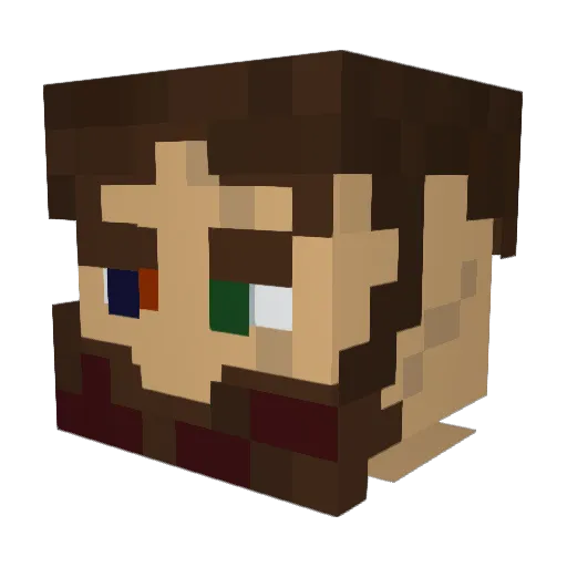 WrathofRebellion Minecraft avatar head, 3D render