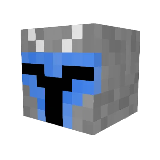 Wrathzy Minecraft avatar head, 3D render