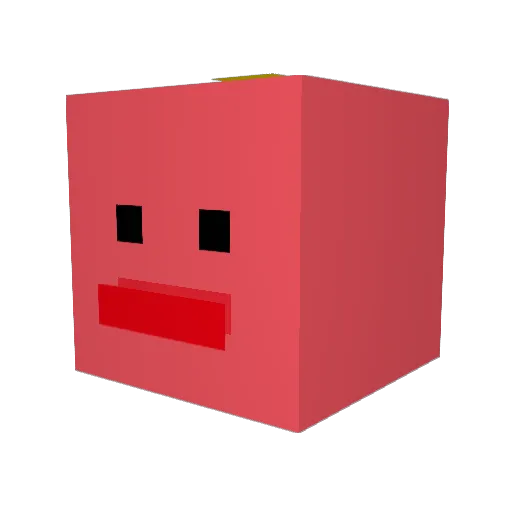 Wravis Minecraft avatar head, 3D render