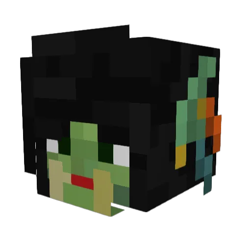 Wrbrgrgl Minecraft avatar head, 3D render