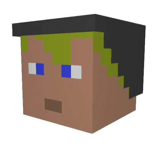 WreXxCraft Minecraft avatar head, 3D render
