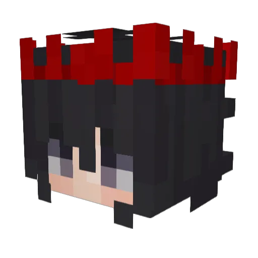 Wreeper Minecraft avatar head, 3D render