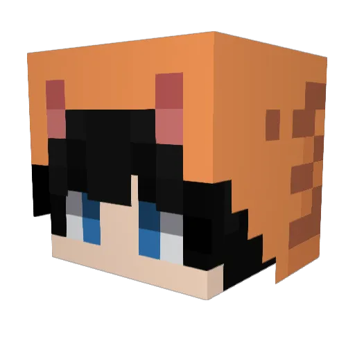 WrenDream Minecraft avatar head, 3D render
