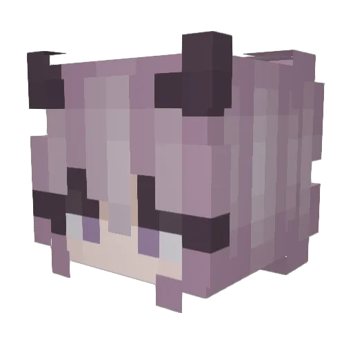 WrenKat Minecraft avatar head, 3D render