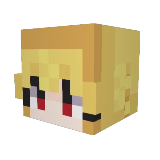 Wrenchio Minecraft avatar head, 3D render