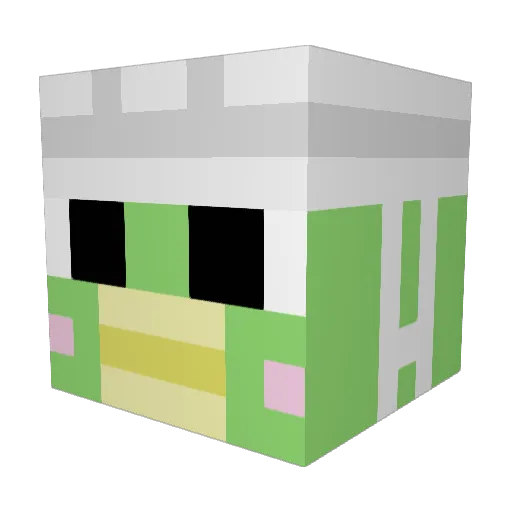 Wrenzie22 Minecraft avatar head, 3D render
