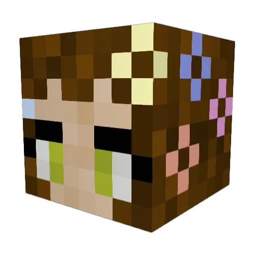 WretchedHybrid Minecraft avatar head, 3D render