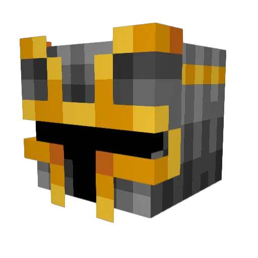 Wrethlock Minecraft avatar head, 3D render