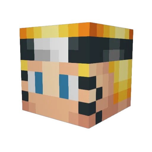 Wrigley8604 Minecraft avatar head, 3D render