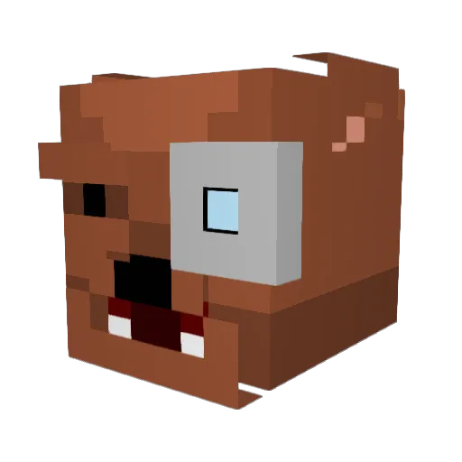 Wrinklebog Minecraft avatar head, 3D render