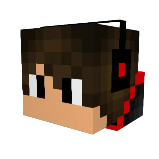 Wrishnak Minecraft avatar head, 3D render