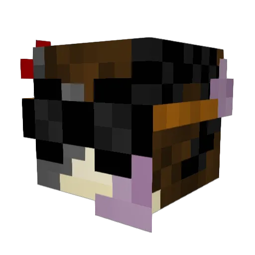 WriterIdle Minecraft avatar head, 3D render